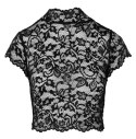 Noir - Koronkowy Top W Kwiaty Libido Czarny M Noir