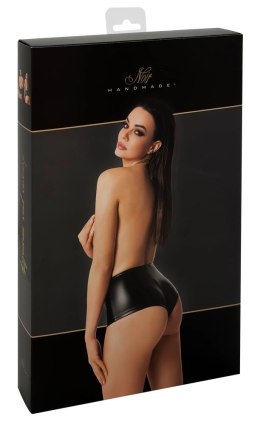 Noir - Seksowne Wysokie Majtki Skórzane Orgia Mysteria Czarne XL Noir