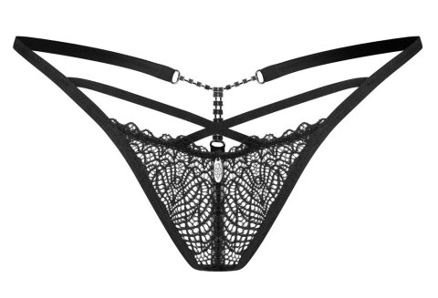 Obsessive - Seksowne Czarne Stringi Z Miękkiej Koronki Iliosa 2XL/3XL Obsessive Obsessive - Seksowne Czarne Stringi Z Miękkiej Koronki Iliosa 2XL/3XL Obsessive