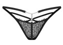 Obsessive - Seksowne Czarne Stringi Z Miękkiej Koronki Iliosa 2XL/3XL Obsessive
