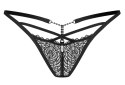 Obsessive - Seksowne Czarne Stringi Z Miękkiej Koronki Iliosa L/XL Obsessive