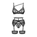 Obsessive - Zestaw Nuites pas + stringi + biustonosz s/m Obsessive