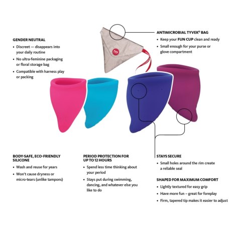 Kubeczki menstruacyjne - Fun Factory Fun Cup Kit Pink & Ultramarine Fun Factory Kubeczki menstruacyjne - Fun Factory Fun Cup Kit Pink & Ultramarine Fun Factory