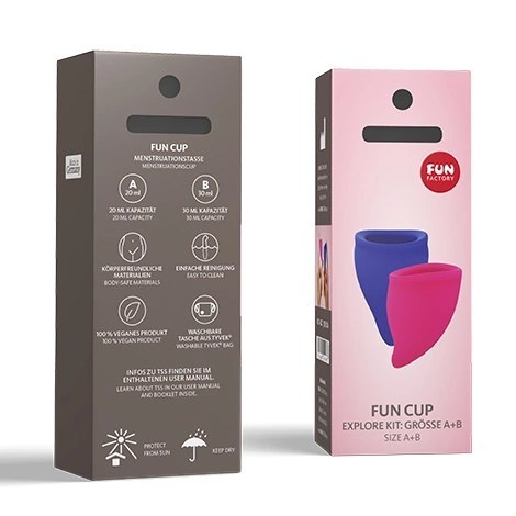 Kubeczki menstruacyjne - Fun Factory Fun Cup Kit Pink & Ultramarine Fun Factory Kubeczki menstruacyjne - Fun Factory Fun Cup Kit Pink & Ultramarine Fun Factory