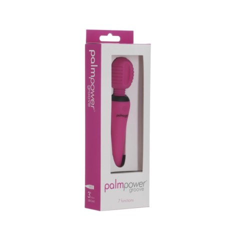 Masażer - PalmPower Groove Mini Wand Fuchsia PowerBullet Masażer - PalmPower Groove Mini Wand Fuchsia PowerBullet