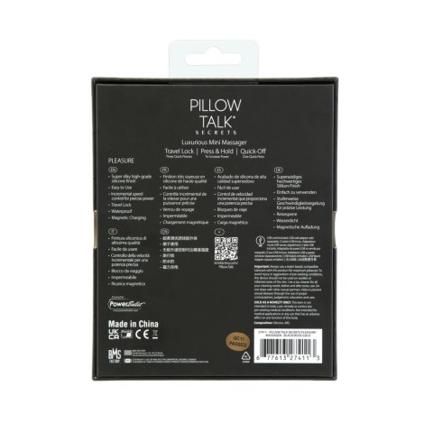 Masażer - Pillow Talk Secrets Pleasure Black Pillow Talk Masażer - Pillow Talk Secrets Pleasure Black Pillow Talk