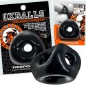 Oxballs - Tri-Sport XL Pierścień Na Penisa Z 3 Otworami Czarny Oxballs