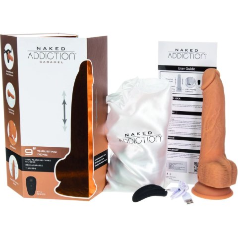 Pulsator - Naked Addiction Thrusting Dong with Remote 23 cm Caramel Naked Addiction Pulsator - Naked Addiction Thrusting Dong with Remote 23 cm Caramel Naked Addiction