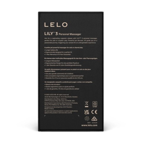 Stymulator - Lelo Lily 3 Dark Plum Lelo Stymulator - Lelo Lily 3 Dark Plum Lelo