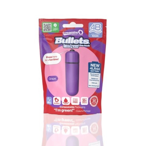The Screaming O - 4B Mini Wibrator Bullet Fioletowy The Screaming O The Screaming O - 4B Mini Wibrator Bullet Fioletowy The Screaming O