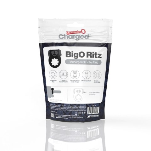 The Screaming O - Charged Big O Ritz Pierścień Na Penisa Czarny The Screaming O The Screaming O - Charged Big O Ritz Pierścień Na Penisa Czarny The Screaming O