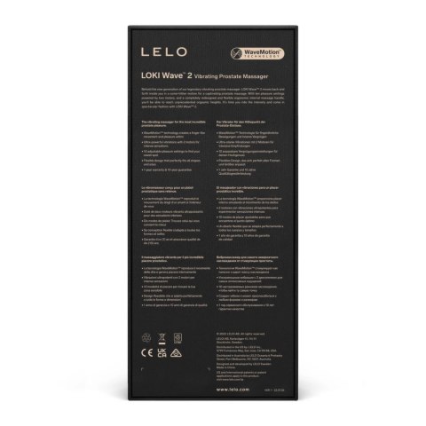 Wibrujący masażer prostaty - Lelo Loki Wave 2 Black Lelo Wibrujący masażer prostaty - Lelo Loki Wave 2 Black Lelo