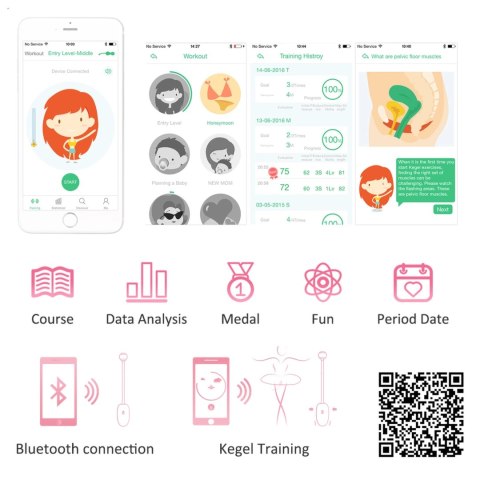 Zdalnie sterowane jajeczko wibrujące - Magic Motion Kegel Coach Smart Exerciser Magic Motion Zdalnie sterowane jajeczko wibrujące - Magic Motion Kegel Coach Smart Exerciser Magic Motion