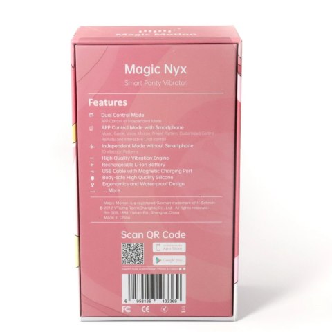 Zdalnie sterowany wibrator - Magic Motion Nyx Magic Motion Zdalnie sterowany wibrator - Magic Motion Nyx Magic Motion
