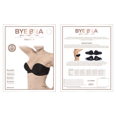 Biustonosz samonośny - Bye Bra Gala Bra Miseczka E Black Bye Bra Biustonosz samonośny - Bye Bra Gala Bra Miseczka E Black Bye Bra