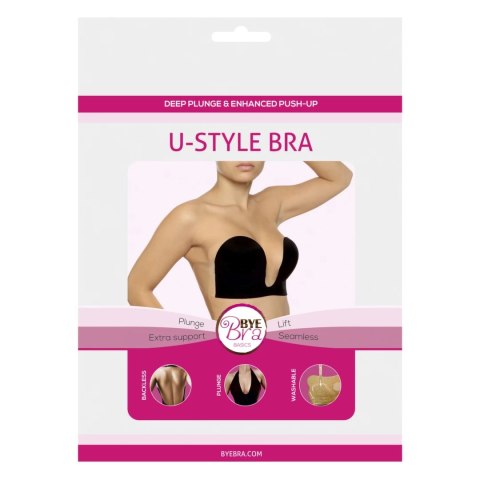 Biustonosz ze skrzydełkami - Bye Bra U-Style Bra Miseczka C Black Bye Bra Biustonosz ze skrzydełkami - Bye Bra U-Style Bra Miseczka C Black Bye Bra