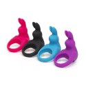 Pierścień wibrujący - Happy Rabbit Rechargeable Vibrating Rabbit Cock Ring Black Happy Rabbit