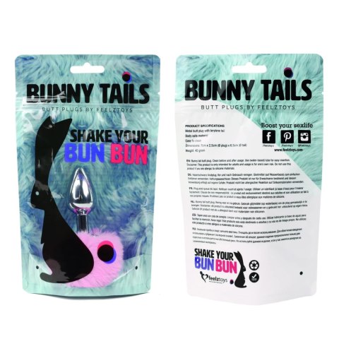 Plug analny - FeelzToys Bunny Tails Butt Plug Pink FeelzToys Plug analny - FeelzToys Bunny Tails Butt Plug Pink FeelzToys