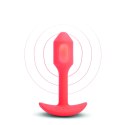 Plug analny wibrujący - B-Vibe Vibrating Snug Plug 1 Orange B-Vibe