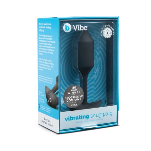 Plug analny wibrujący - B-Vibe Vibrating Snug Plug 2 Black B-Vibe Plug analny wibrujący - B-Vibe Vibrating Snug Plug 2 Black B-Vibe