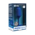 Plug analny wibrujący - B-Vibe Vibrating Snug Plug 4 Navy B-Vibe