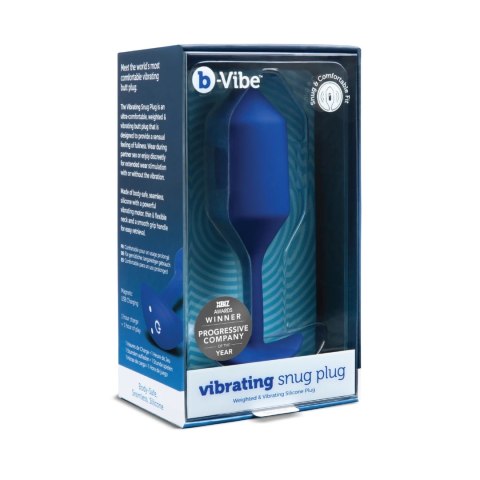 Plug analny wibrujący - B-Vibe Vibrating Snug Plug 4 Navy B-Vibe Plug analny wibrujący - B-Vibe Vibrating Snug Plug 4 Navy B-Vibe