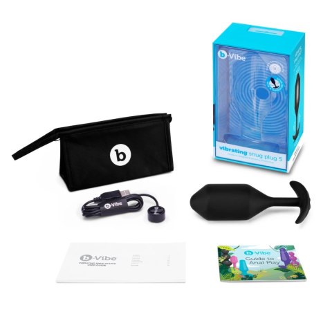 Plug analny wibrujący - B-Vibe Vibrating Snug Plug 5 Black B-Vibe Plug analny wibrujący - B-Vibe Vibrating Snug Plug 5 Black B-Vibe