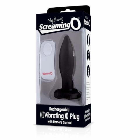 Plug analny wibrujący - The Screaming O Vibrating Plug Black The Screaming O Plug analny wibrujący - The Screaming O Vibrating Plug Black The Screaming O