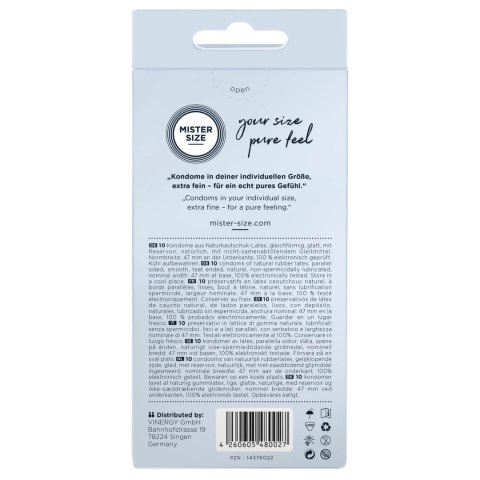 Prezerwatywy - Mister Size 47 mm (10 szt) Mister Size Prezerwatywy - Mister Size 47 mm (10 szt) Mister Size