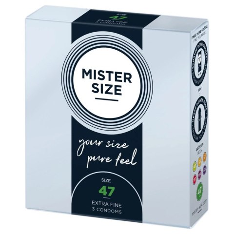 Prezerwatywy - Mister Size 47 mm (3 szt) Mister Size Prezerwatywy - Mister Size 47 mm (3 szt) Mister Size