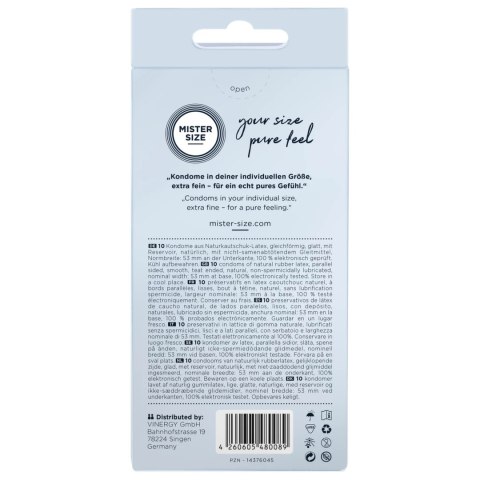 Prezerwatywy - Mister Size 53 mm (10 szt) Mister Size Prezerwatywy - Mister Size 53 mm (10 szt) Mister Size