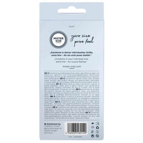 Prezerwatywy - Mister Size 60 mm (10 szt) Mister Size Prezerwatywy - Mister Size 60 mm (10 szt) Mister Size