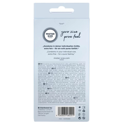Prezerwatywy - Mister Size 69 mm (10 szt) Mister Size Prezerwatywy - Mister Size 69 mm (10 szt) Mister Size