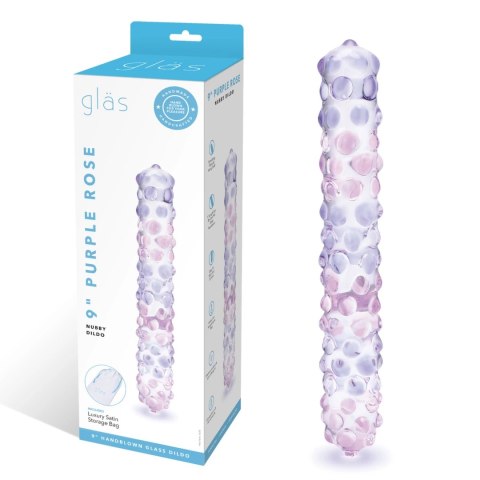 Szklane dildo - Glas Purple Rose Nubby 23 cm Glas Szklane dildo - Glas Purple Rose Nubby 23 cm Glas