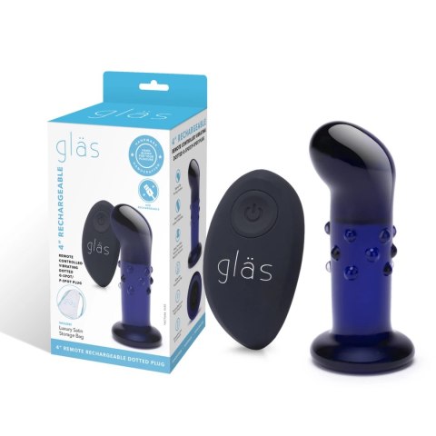Szklany plug analny wibrujący - Glas Vibrating Dotted G-Spot/P-Spot Plug Glas Szklany plug analny wibrujący - Glas Vibrating Dotted G-Spot/P-Spot Plug Glas