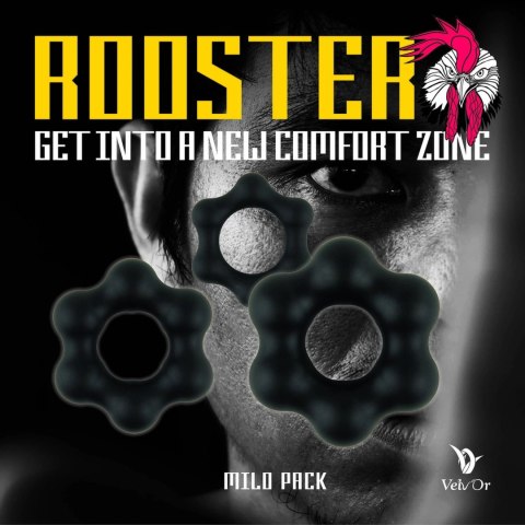 Trzypak pierścieni - Velv Or Rooster Milo Pack VelvOr Trzypak pierścieni - Velv Or Rooster Milo Pack VelvOr