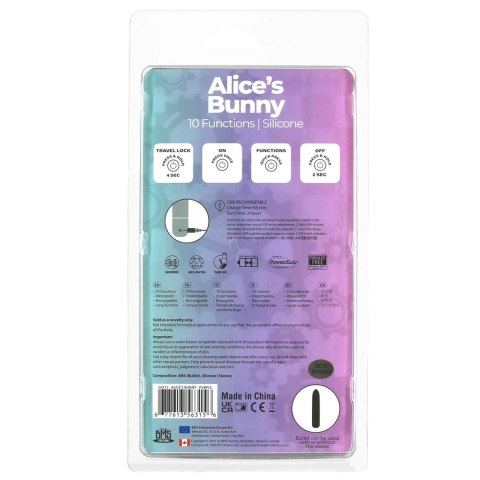 Wibrator - PowerBullet Alices Bunny Purple PowerBullet Wibrator - PowerBullet Alices Bunny Purple PowerBullet