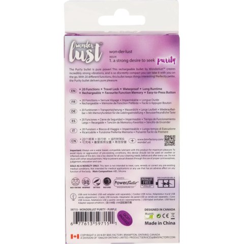Wibrator - Wonderlust Purity Purple Wonderlust Wibrator - Wonderlust Purity Purple Wonderlust