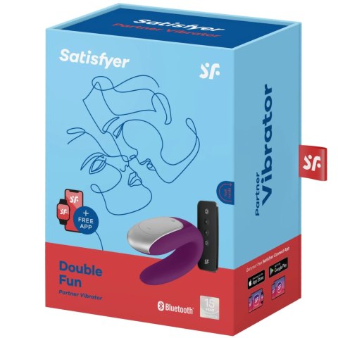 Wibrator dla par - Satisfyer Double Fun Violet Satisfyer Wibrator dla par - Satisfyer Double Fun Violet Satisfyer