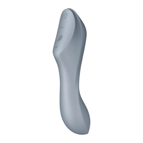 Wibrator z masażerem powietrznym - Satisfyer Curvy Trinity 3 Blue Grey Satisfyer Wibrator z masażerem powietrznym - Satisfyer Curvy Trinity 3 Blue Grey Satisfyer