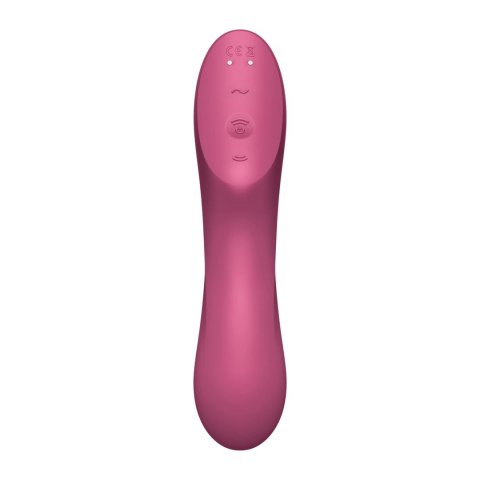 Wibrator z masażerem powietrznym - Satisfyer Curvy Trinity 3 Red Satisfyer Wibrator z masażerem powietrznym - Satisfyer Curvy Trinity 3 Red Satisfyer
