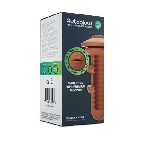 Wkładka do masturbatora - Autoblow A.I. Mouth Sleeve Brown Autoblow Wkładka do masturbatora - Autoblow A.I. Mouth Sleeve Brown Autoblow