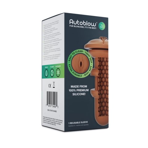 Wkładka do masturbatora - Autoblow A.I. Vagina Sleeve Brown Autoblow Wkładka do masturbatora - Autoblow A.I. Vagina Sleeve Brown Autoblow