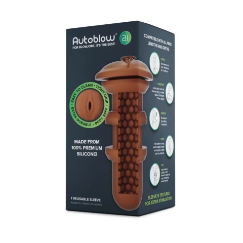Wkładka do masturbatora - Autoblow A.I. Vagina Sleeve Brown Autoblow Wkładka do masturbatora - Autoblow A.I. Vagina Sleeve Brown Autoblow