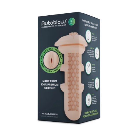 Wkładka do masturbatora - Autoblow A.I. Vagina Sleeve White Autoblow Wkładka do masturbatora - Autoblow A.I. Vagina Sleeve White Autoblow