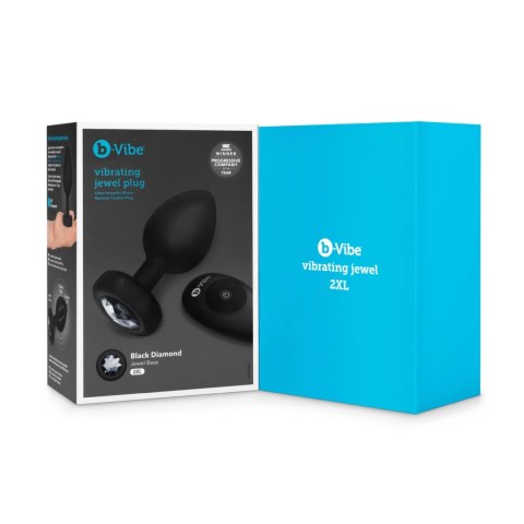 Zdalnie sterowany plug analny - B-Vibe Vibrating Jewel Plug XXL Black B-Vibe Zdalnie sterowany plug analny - B-Vibe Vibrating Jewel Plug XXL Black B-Vibe