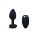 Zdalnie sterowany plug analny - B-Vibe Vibrating Jewel Plug M/L Black Diamond B-Vibe