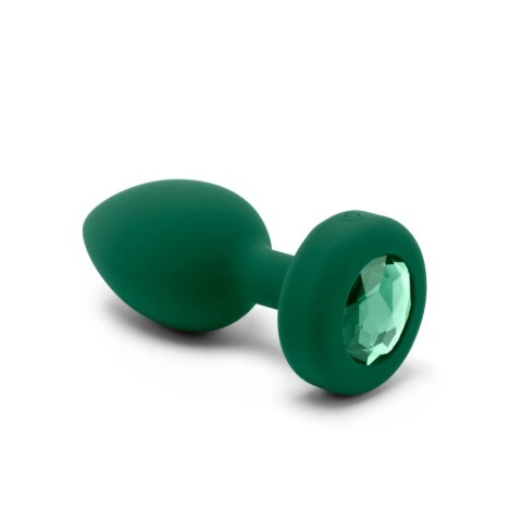 Zdalnie sterowany plug analny - B-Vibe Vibrating Jewel Plug M/L Emerald B-Vibe Zdalnie sterowany plug analny - B-Vibe Vibrating Jewel Plug M/L Emerald B-Vibe