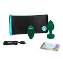 Zdalnie sterowany plug analny - B-Vibe Vibrating Jewel Plug M/L Emerald B-Vibe