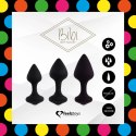 Zestaw plugów analnych - FeelzToys Bibi Black 3 szt FeelzToys